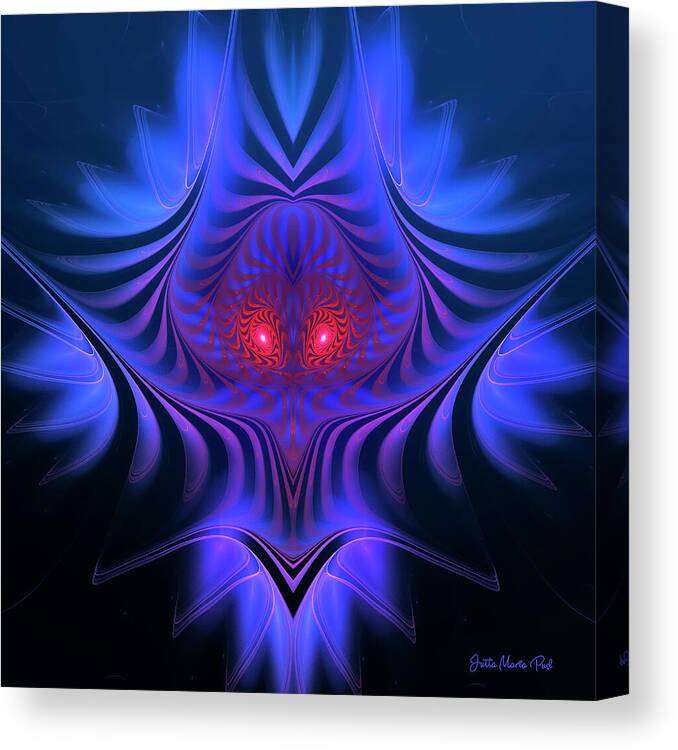 Fractal Canvas Print featuring the digital art Mystery by Jutta Maria Pusl