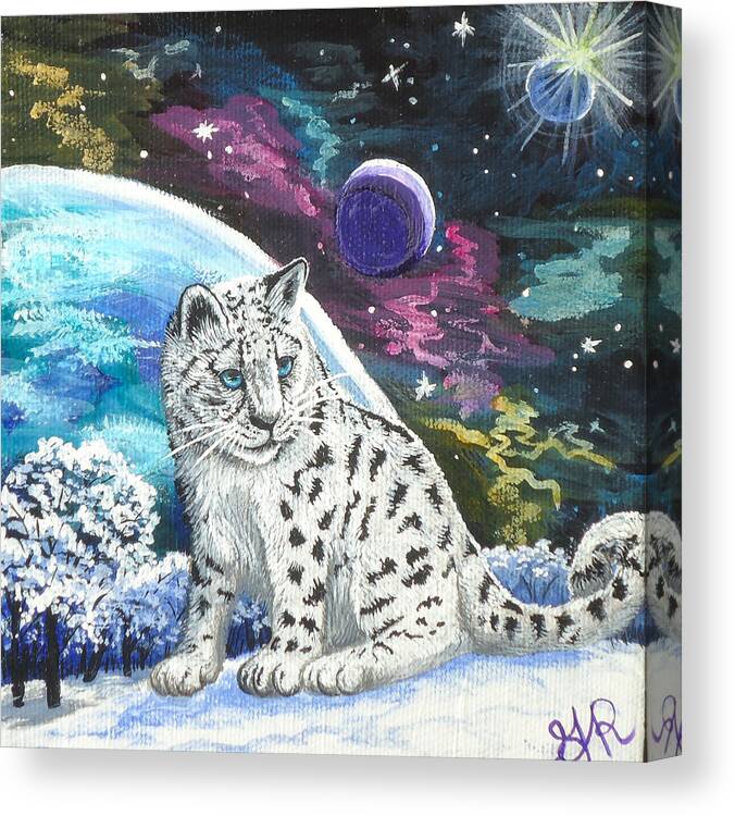 Mythical Snow Leopard Baby Canvas Print Canvas Art By Ginger