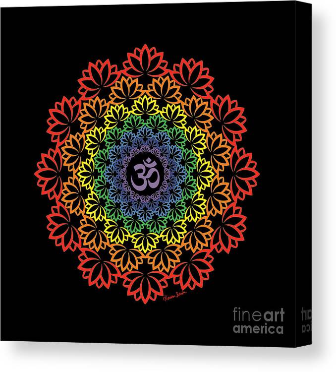 Namaste Canvas Print featuring the digital art Namaste by Heather Schaefer