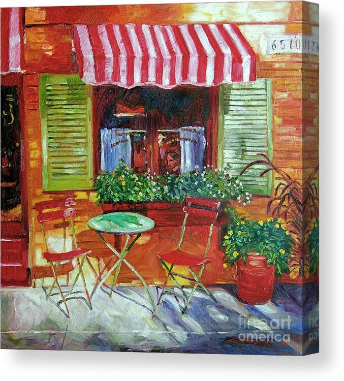 Bistro Canvas Print featuring the painting Napa Bistro by David Lloyd Glover