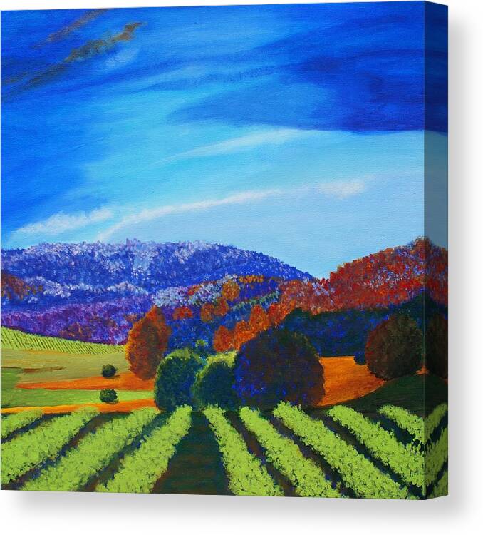 Contemporary Canvas Print featuring the painting Napa Valley by Herb Dickinson