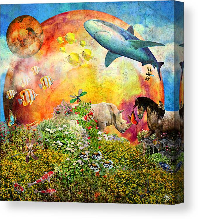 Mother Nature Canvas Print featuring the digital art Nature Awareness by Ally White