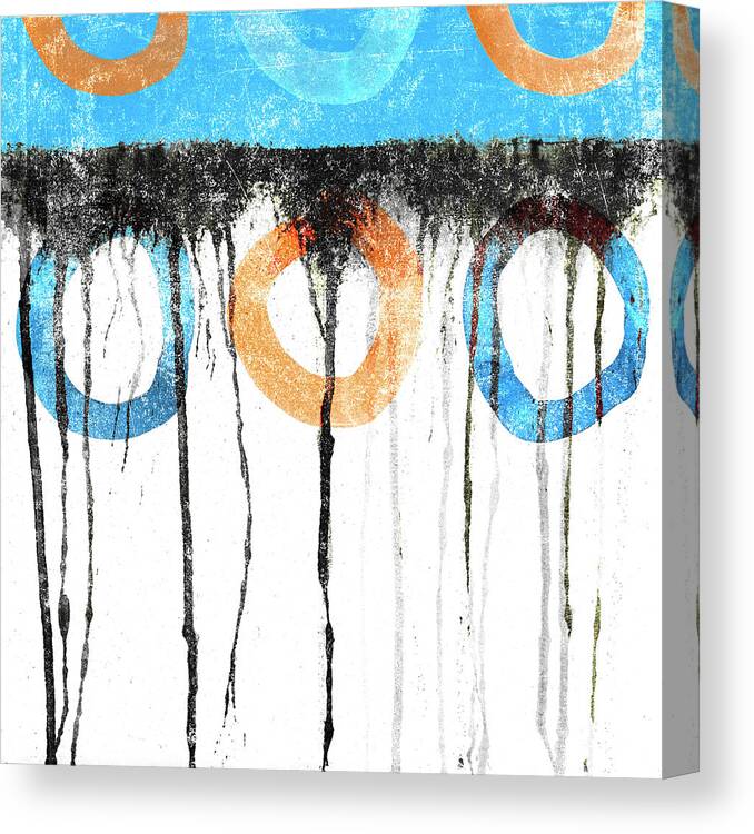 Circles Canvas Print featuring the mixed media Nautical Paint Job by Carol Leigh