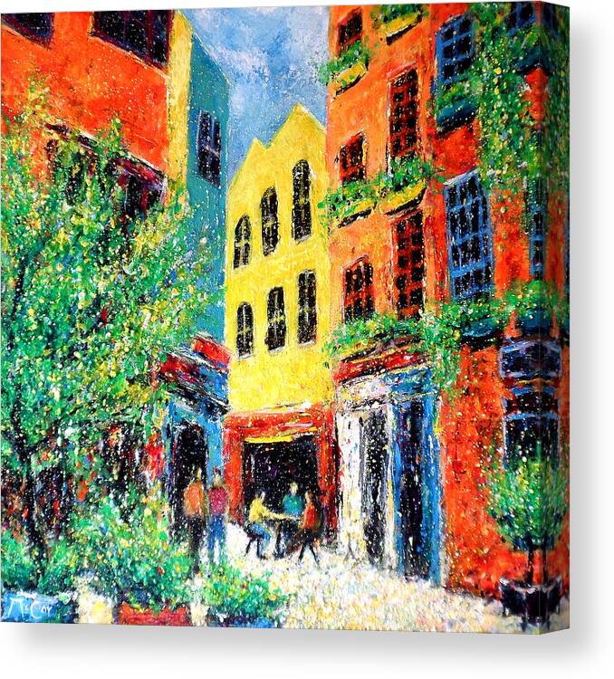 Neal's Yard Canvas Print featuring the painting Neal's Yard London by K McCoy