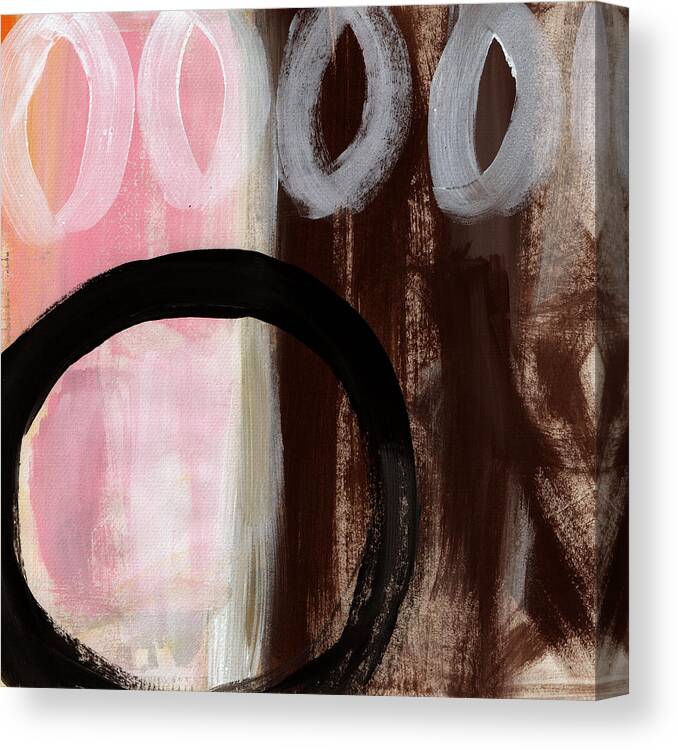 Brown Canvas Print featuring the painting Neapolitan 2 - Abstract Painting by Linda Woods