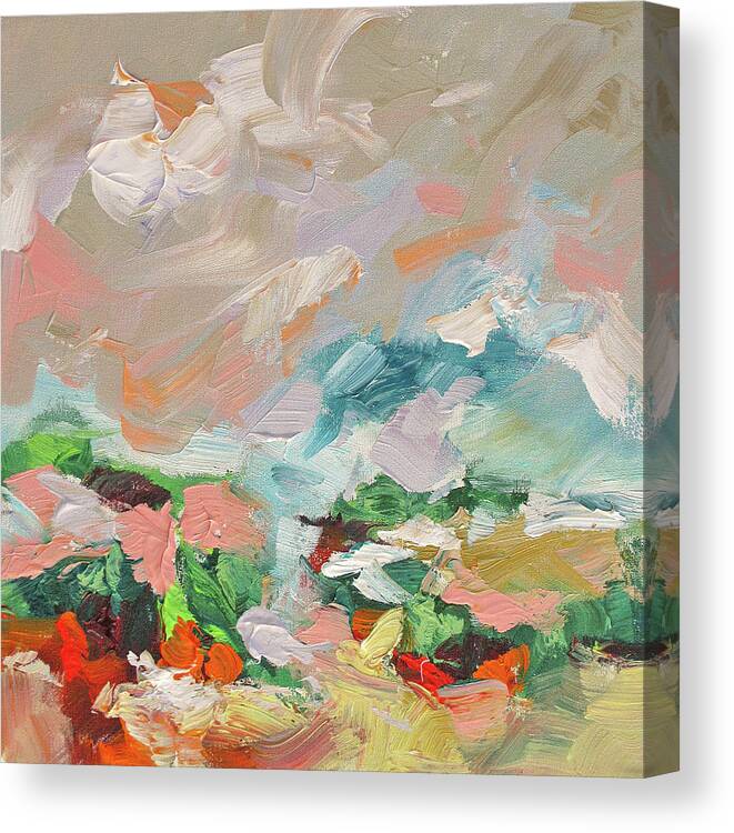 Painting Canvas Print featuring the painting New Horizons by Linda Monfort