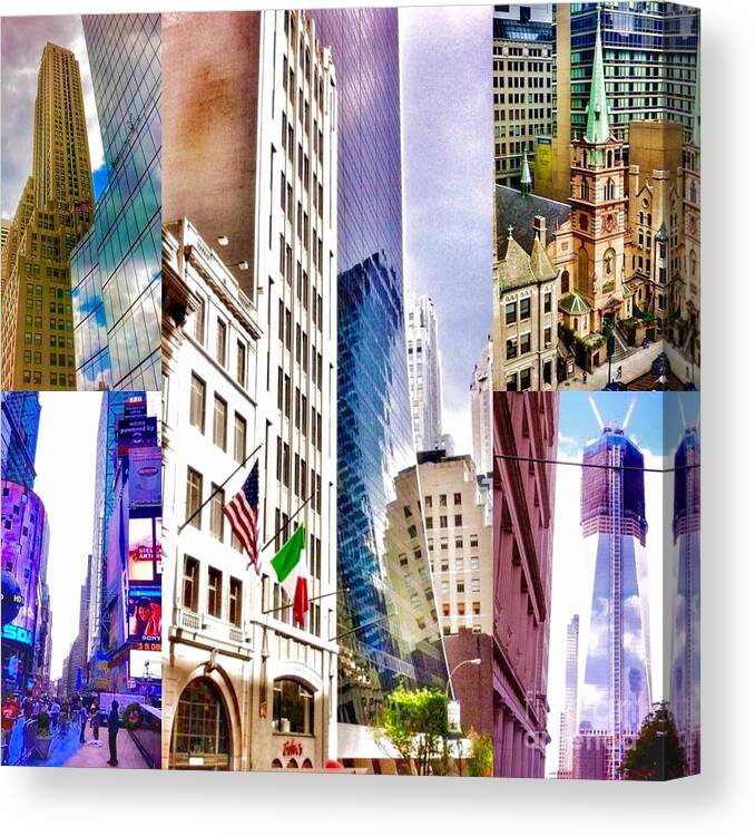 New York City Slice Canvas Print featuring the photograph New York City Slice by Susan Garren