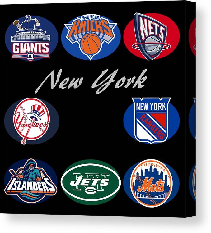 New York Professional Sport Teams Collage Canvas Print / Canvas