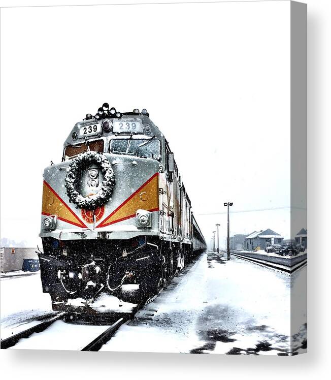 Train Canvas Print featuring the photograph No. 239 by Brad Hodges