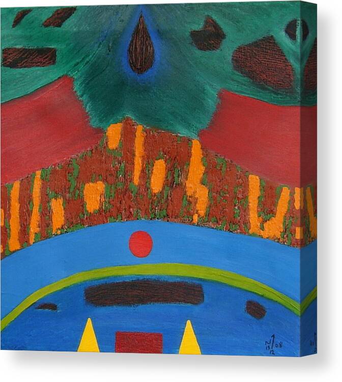 Abstract Canvas Print featuring the painting No. 335 by Vijayan Kannampilly