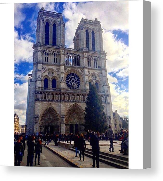 Beautiful Canvas Print featuring the photograph Notre Dame Cathedral #paris #notredame by Florin Adrian