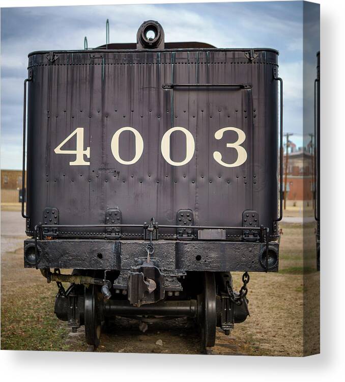 Railroad Canvas Print featuring the photograph Number 4003 by James Barber