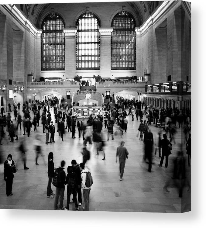 Ny Canvas Print featuring the photograph NYC Rush Hour by Nina Papiorek