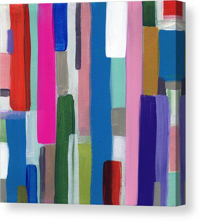 Abstract Painting Canvas Print featuring the painting Nyhaven 2- Abstract Painting by Linda Woods