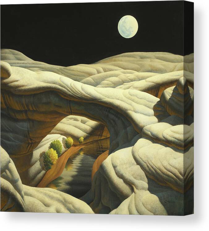 Southern Utah Canvas Print featuring the painting Oasis by Chris Miles
