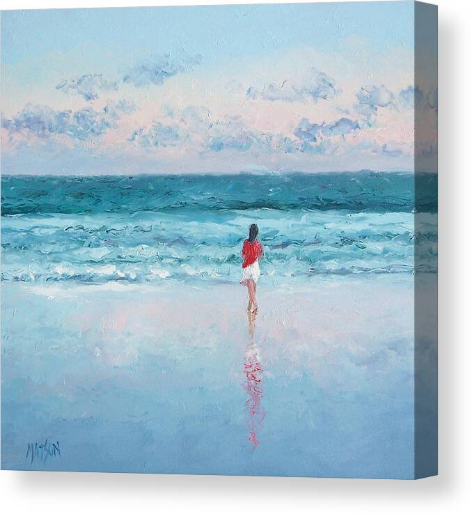 Ocean Canvas Print featuring the painting Ocean Breeze by Jan Matson