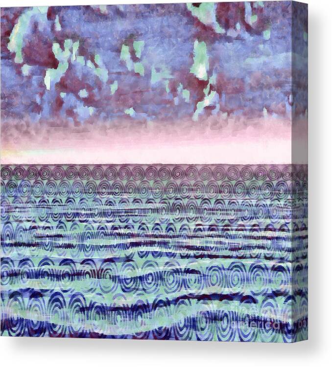 Beach Canvas Print featuring the photograph Ocean Fantasy - Abstract Painting by Edward Fielding