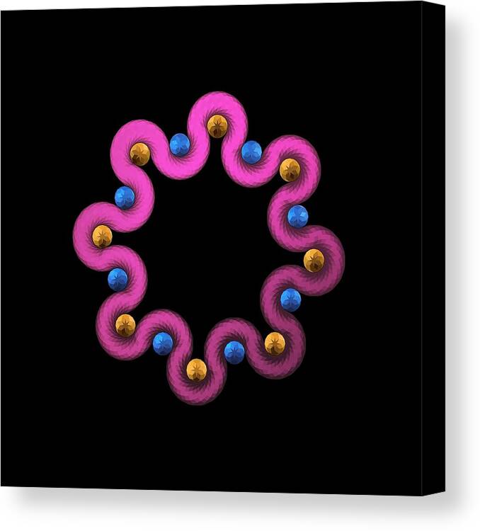 Polygon Canvas Print featuring the digital art Octopus by Girih Design