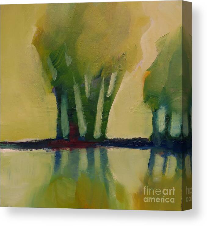 Trees Canvas Print featuring the painting Odd Little Trees by Michelle Abrams
