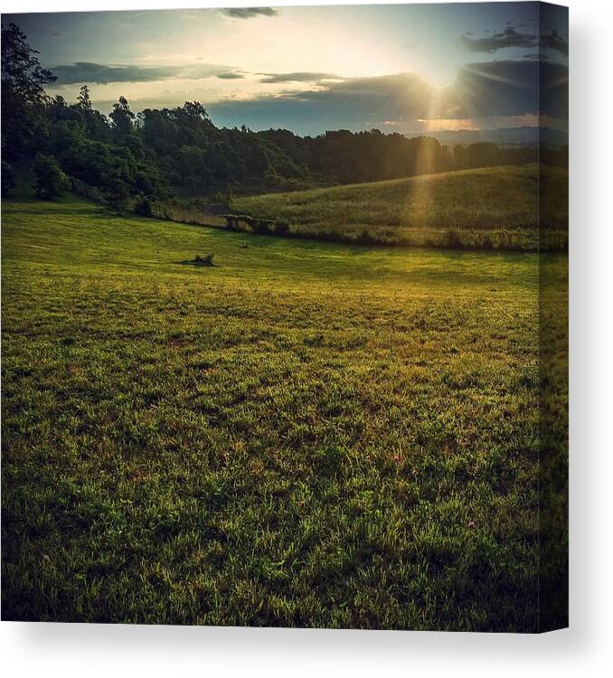  Canvas Print featuring the photograph Oh what a beautiful morning by Kendall McKernon