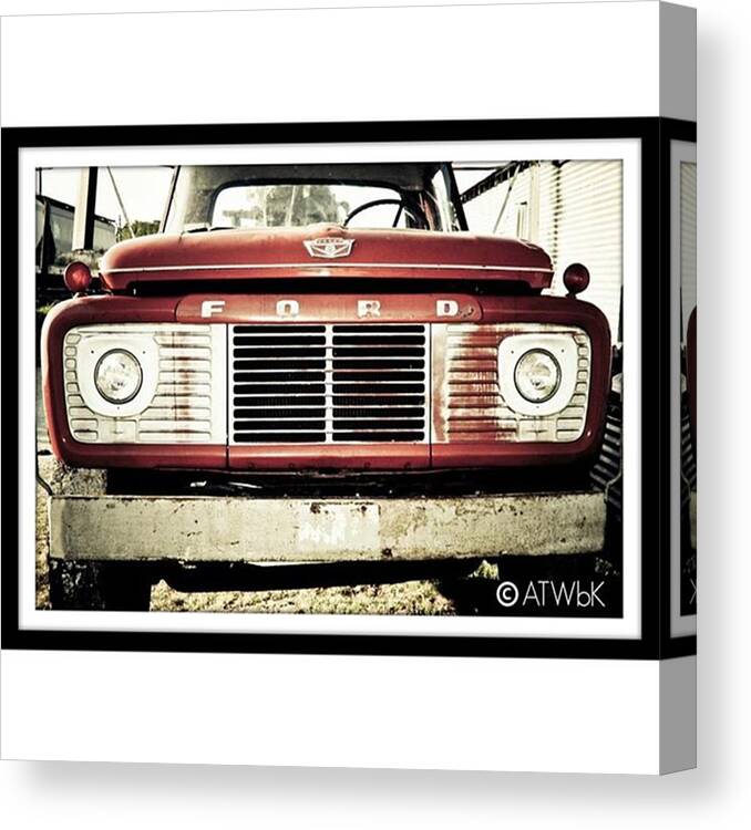 Oldtruck Canvas Print featuring the photograph Old Ford Truck. Link To Buy In Bio - by Kimberly Curry