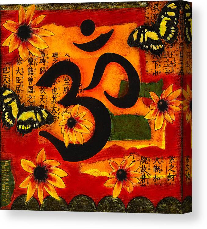 Fun Canvas Print featuring the mixed media Om by Gloria Rothrock