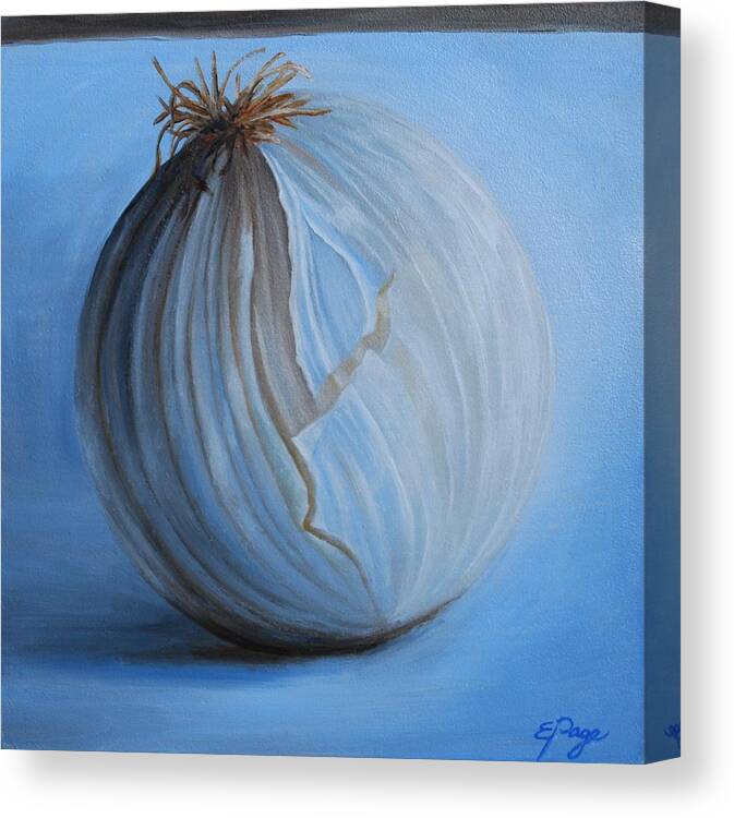 Realism Canvas Print featuring the painting Onion by Emily Page
