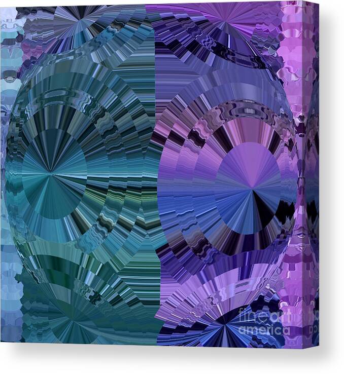 Abstract Art Canvas Print featuring the digital art Opposites Attract by Krissy Katsimbras
