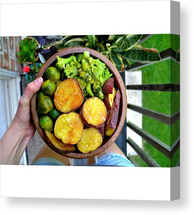 Edsoldiers Canvas Print featuring the photograph Oriental Sweet Potatoes Got Me Like by Kathryn Reilly