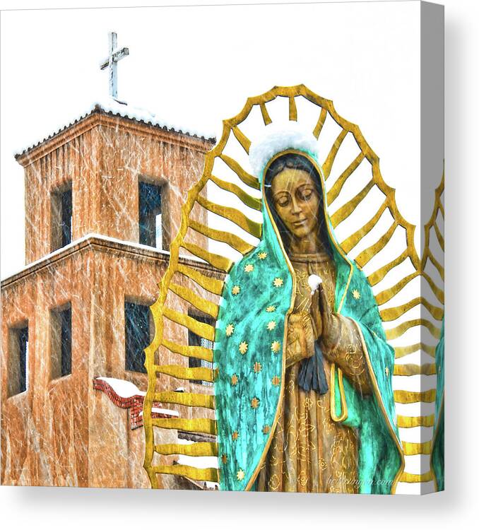 Santa Fe Canvas Print featuring the photograph Our Lady of Guadalupe by Britt Runyon
