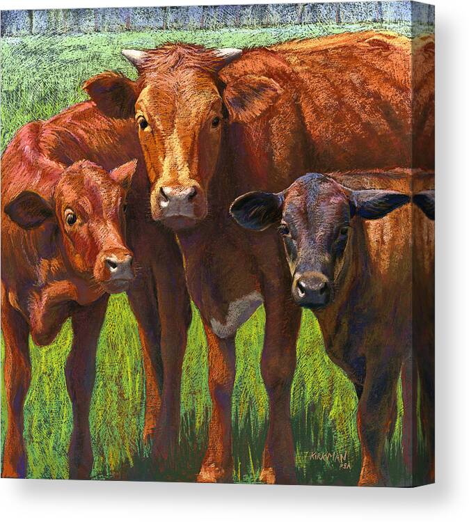 Rita Kirkman Canvas Print featuring the pastel Out Standing in her Field by Rita Kirkman