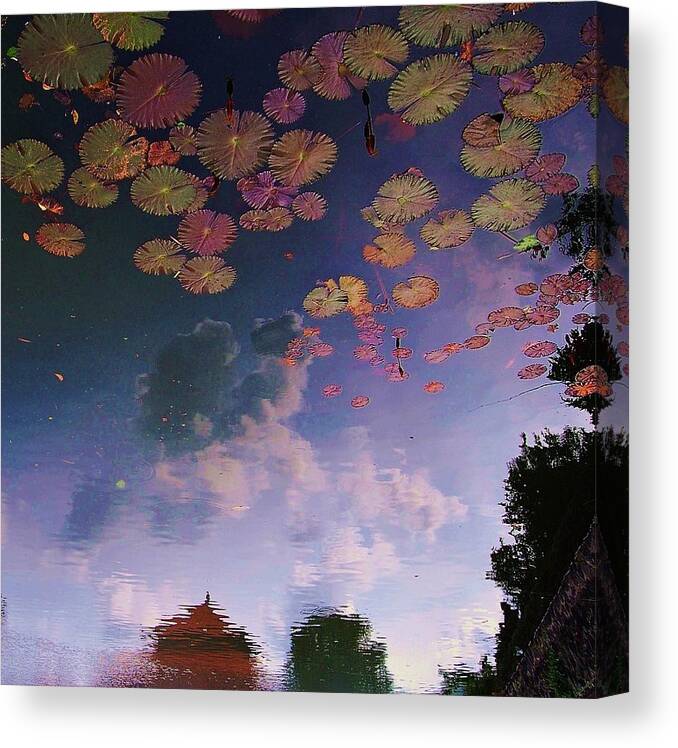 Pond Canvas Print featuring the photograph Pagoda Dreams by HweeYen Ong