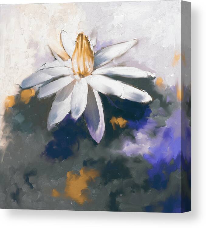 Nature Canvas Print featuring the painting Painting 383 3 Water Lily 2 by Mawra Tahreem