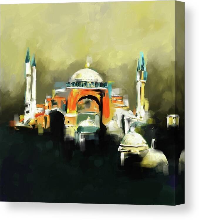 Hagia Sophia Canvas Print featuring the painting Painting 768 1 Hagia Sophia by Mawra Tahreem