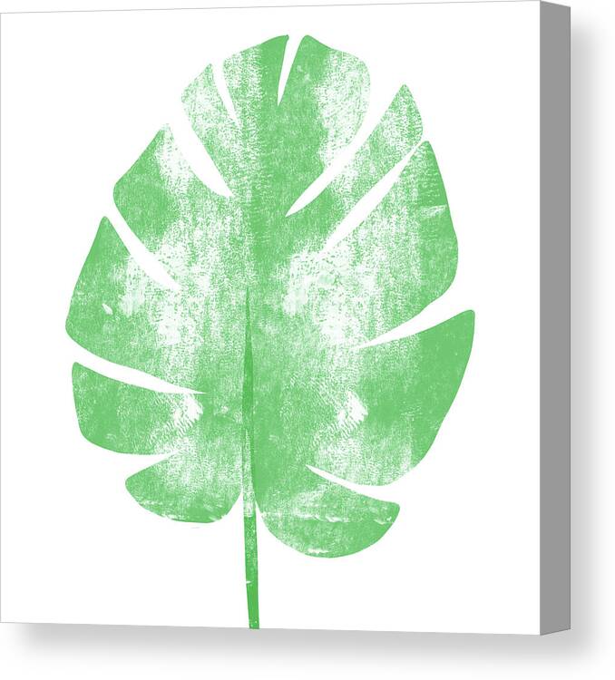 Palm Canvas Print featuring the painting Palm Leaf- Art by Linda Woods by Linda Woods