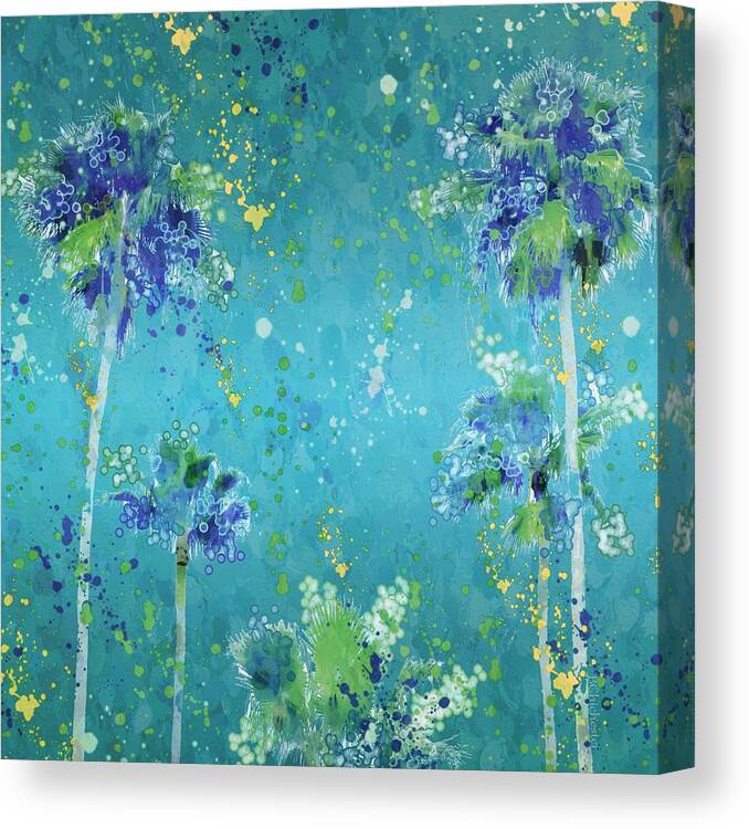 Palm Trees Canvas Print featuring the painting Palm Trees In Art by Barbara Chichester