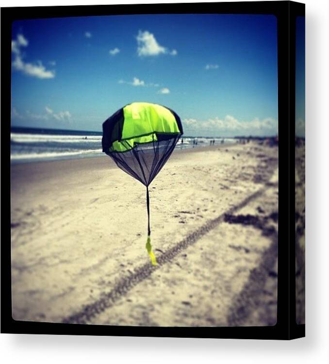 Paratrooper Canvas Print featuring the photograph Paratrooper Bob In Flight #flight by Alexandra Lang
