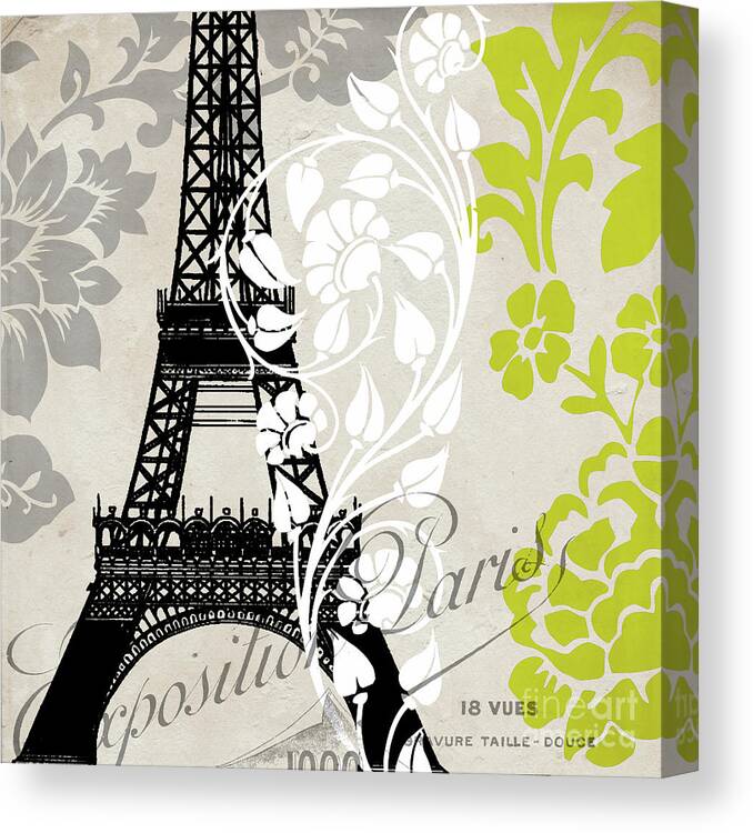 Paris Canvas Print featuring the painting Paris Exposition by Mindy Sommers