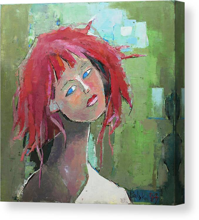 Oil Canvas Print featuring the painting Passion by Becky Kim