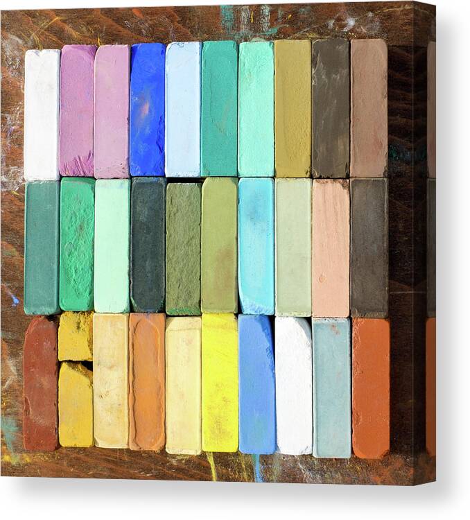 Pastel Canvas Print featuring the photograph Pastel Square Composition 1 by Kathy Anselmo