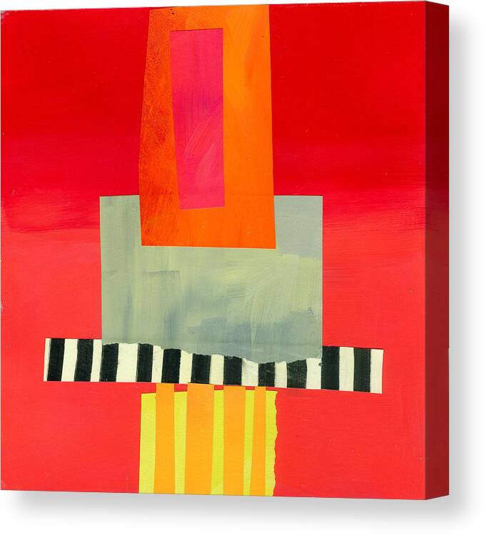 Abstract Art Canvas Print featuring the painting Pattern Grid # 14 by Jane Davies