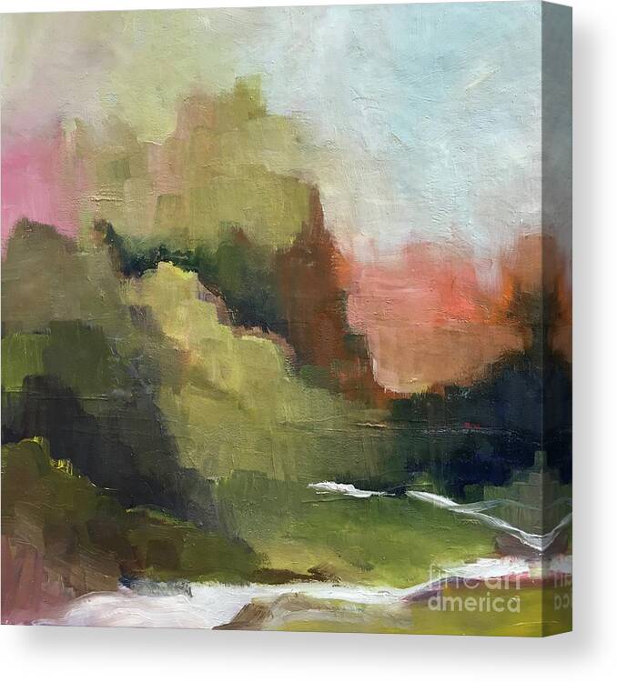 Landscape Canvas Print featuring the painting Peaceful Valley by Michelle Abrams