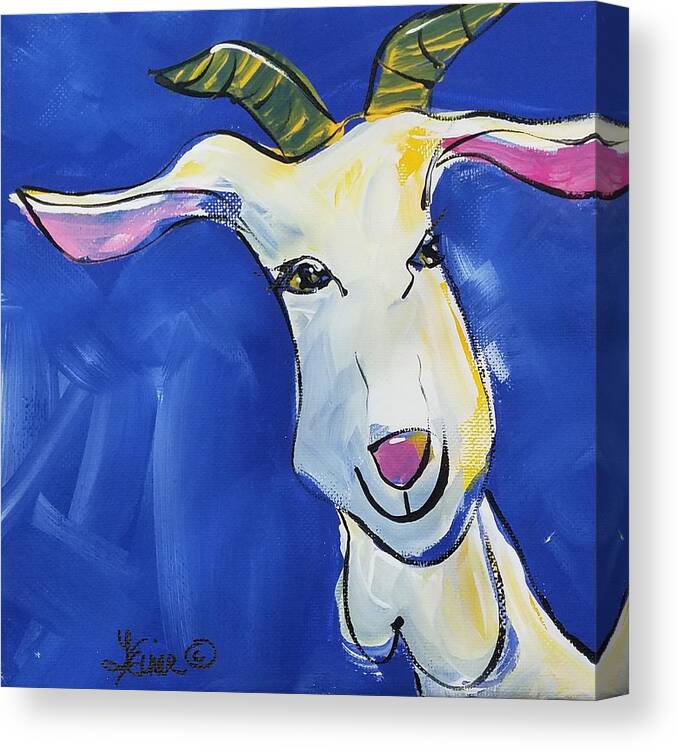 Goat Canvas Print featuring the painting Pete by Terri Einer