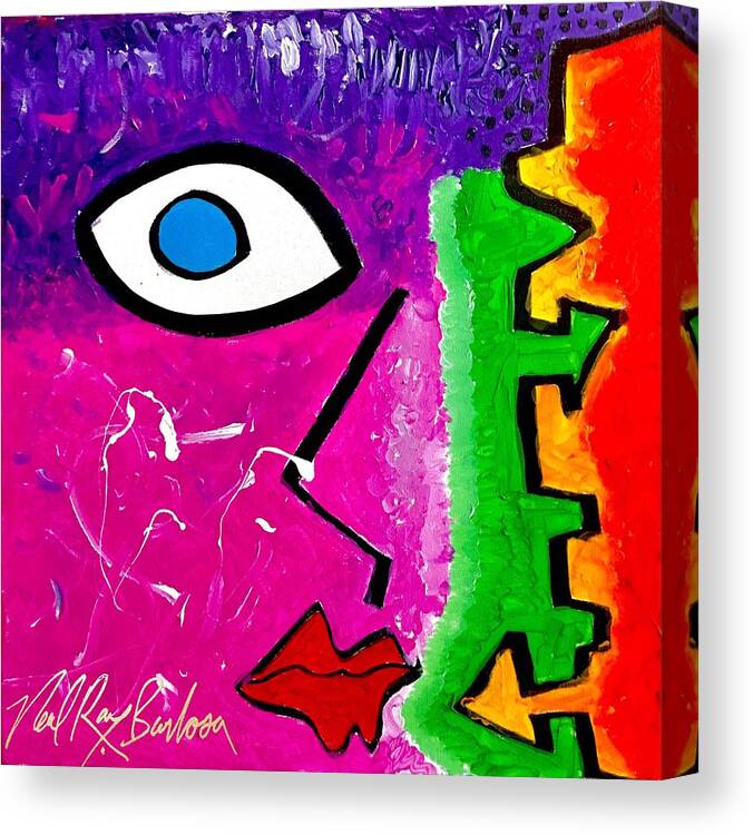 Pop Art Canvas Print featuring the painting Pink is the new blue by Neal Barbosa