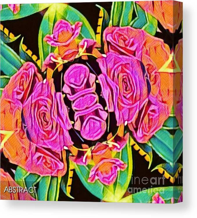 Roses Canvas Print featuring the photograph Pink roses by Steven Wills