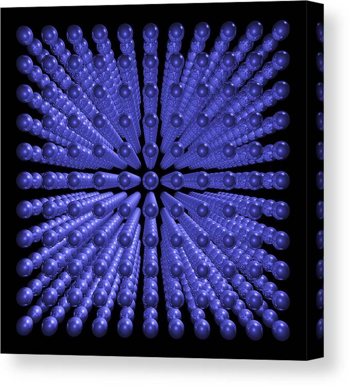 Polonium Canvas Print featuring the photograph Polonium Crystal Structure by Dr Mark J. Winter