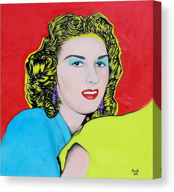 Portrait Canvas Print featuring the painting Portrait of My Mother by Joe Michelli