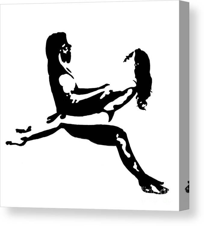 Denise Canvas Print featuring the drawing Position #226 by Denise Deiloh