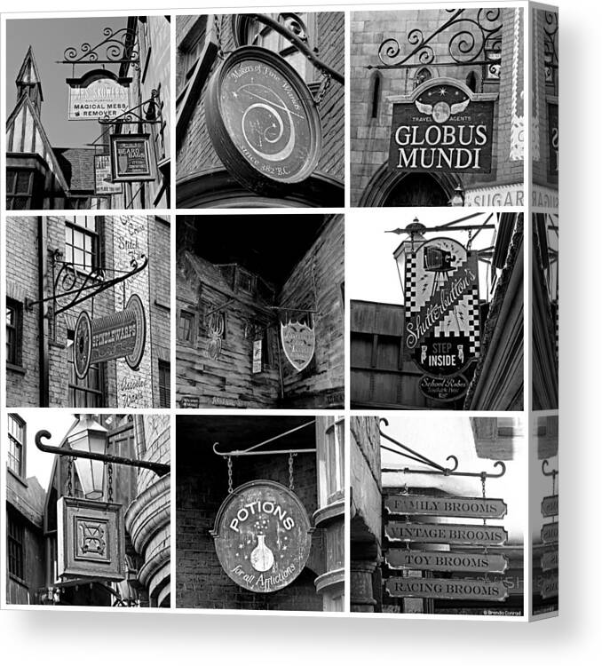 Potter Signs A Canvas Print featuring the photograph Potter Signs A by Dark Whimsy