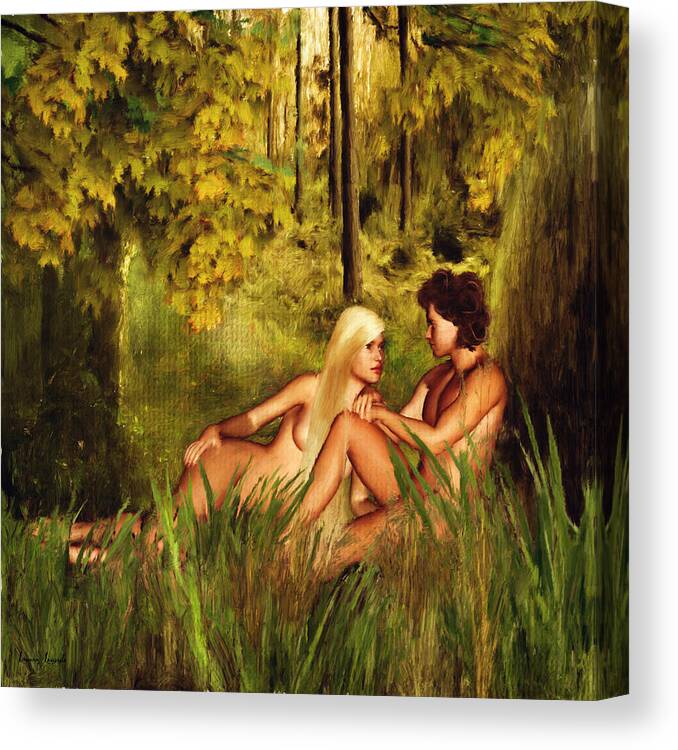 Eve Canvas Print featuring the digital art Pre-Consciousness by Lourry Legarde